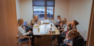 Kaffe hygge efter Babysalmesang
