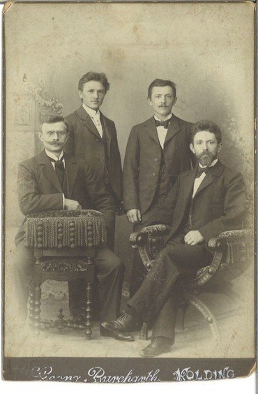 Søren Borks 4 sønner Hans, Holger, Anders og Peter 1898-1902